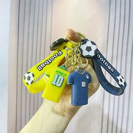 Fashion blogger designer jewelry Creative cartoon football digital clothing doll keychain pendant mobile phone Keychains Lanyards KeyRings wholesale YS59