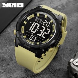 NEW SKMEI Fashion Military Sports Watches Alarm Countdown 50M Waterproof Outdoor Digital Watch Men LED Electronic Wristwatches