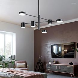 Chandeliers Vintage Chandelier Black Designer Creative LED Minimalist Sputnik Living Room Bedroom Interior Kitchen Island Lights