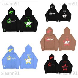 Designer casual y2k hoodie Mens and women star letter printing Vintage zipper hoodie high street fashion Y2K Punk clothes Harajuku Classic oversized sweatshirts