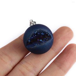 Pendant Necklaces Natural Stone Agate Crystal Bud Ball Shape 24x20mm Exquisite Jewellery Making DIY Necklace Earrings Bracelet Accessories