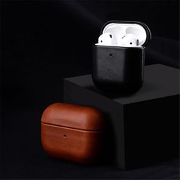 Original Melkco Premium Genuine Leather Case For Apple AirPods 1 2 3 Pro 2 Retro Oil Wax Cover