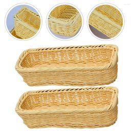 Dinnerware Sets Woven Board Basket Desk Sundry Organizer Cutlery Practical For Home