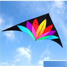Kite Accessories 2M Large Delta Flying Toys Line Kids Kites Factory Flight String Reel Beach Wind Parrot Game Drop Delivery Gifts Dhdi7