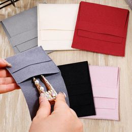 Jewellery Pouches Bracelet Necklace Bag Dustproof Thick Envelope Box Gift Display Package Diy Making Packing Accessories Supply Wholesale