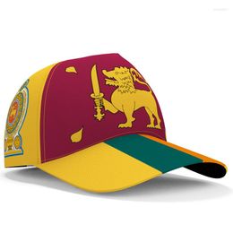 Ball Caps Sri Lanka Baseball Cap Free 3d Custom Made Name Number Team Logo Lk Hat Lka Country Travel Lankan Respirant Island Flag Headgear