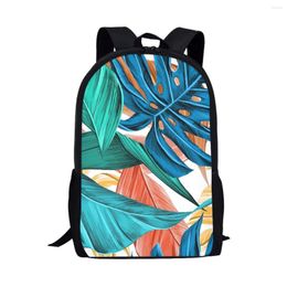 School Bags Creative Leaf Print For University Student Teen Backpack High Capacity Girls Boys Bookbag College Style