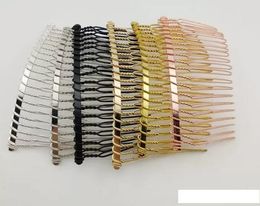 Metal Blank Comb DIY Bridal Comb Silver Gold Twisted Wire Wedding Veil