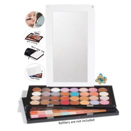 Eye Shadow Coosei Brand EMPTY Magnetic Eyeshadow Palette with Light Mirrow DIY Acrylic Waterproof HighGloss Makeup Pallet 230712