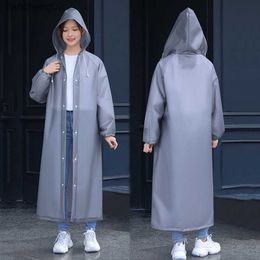 Adult Long Raincoats EVA Impermeable Waterproof Rain Coat Men Women Travel Hooded Beam Port Rain Poncho For Fishing Camping L230620