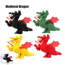 Action Toy Figures MOC Creative Mediaeval Dragon action Figures Model Building Blocks Bricks Collection DIY Fun Brinquedos Toys For Children gifts 230713