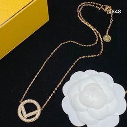 Luxury Designer Gold Necklace Plated Stainless Steel Fashion Women Necklaces Pendant Wedding Jewellery Accessories Boutique Jewellery 2307134BF