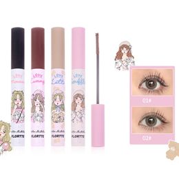 Mascara FLORTTE Anime Mascara Black 3D Smudge-proof Curling Lengthening Eyelash Extension Waterproof Long Lasting Silk Fiber Makeup Tool 230712