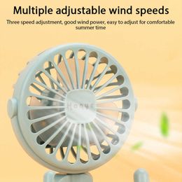 Electric Fans Fan for Stroller Portable Outdoor Camping Fans Clip On Handheld Baby Stroller Electric Fan USB Rechargeable Home