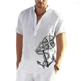 Men's Casual Shirts Shirt Hawaii Fashion 3d Print Large Size Retro Beach Summer Street Clothing T-Shirt Short Sleeve