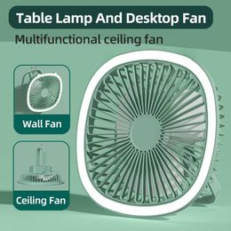 Electric Fans Fan Camping Led Night Light Desktop Portable Rechargeable Mini Fans USB Charging Air Cooler Desktop Electric Smart Fan