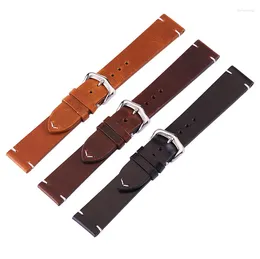 Watch Bands Handmade Watchbands 18mm 20mm 22mm High-end Retro Calf Leather Band Strap With Genuine Straps