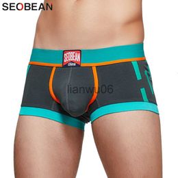 Underpants SEOBEAN NEW Mens Boxers Briefs Cotton Underwear Men Panties Sexy Boxer Shorts Lowrise Boxer for Man J230713