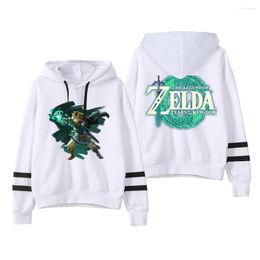 Men's Hoodies 2023 Game Tears Of The Kingdom Pocketless Parallel Bars Sleeve Hoodie Women Men Sweatshirt Harajuku Clothes Tops