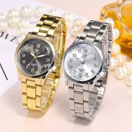 Wristwatches Casual Quartz Stainless Steel Band V Strap Watch Analog Wrist Relogio Masculino Luxury Women Rose Gold For