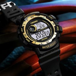 Sports Waterproof Watches LED Digital Sport Men's Watch Multifunction Military Clock Luminous Student Watch for Kids Girls Boys