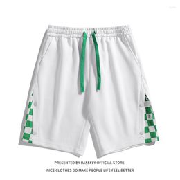 Men's Shorts Summer Side Chess Plaid Button High Streetwear Men Short Jersey Pants Casual Unisex Women Jogger Trousers Bottom Couple