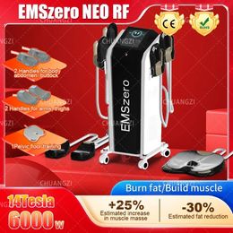 Emslim RF Equipment Neo Emszero Nova 14 Tesla 6000W Muscle Stimulator Machine RF Handle Painless Body Slimming Build For Salon