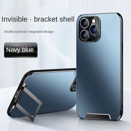 Designer bag nvisible Bracket Is for iPhone 14 13Pro Max Simple Micro-frosted Light-sensitive Backboard Case for iPhone 13 12 Pro Max