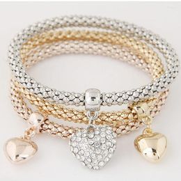 Charm Bracelets YADA Trendy Heart Shape Beads Bracelets&Bangles For Women Friendship Bracelet Casual Jewelry Pulseira Feminia BT210009