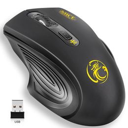 Mice USB Wireless Mouse 2000DPI 2 0 Receiver Optical Computer 2 4GHz Ergonomic For Laptop PC Sound Silent 230712