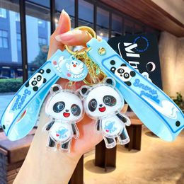 Fashion blogger designer Jewellery Cartoon Ice Bear Keychain Cute Panda Keychain mobile phone Keychains Lanyards KeyRings wholesale YS38