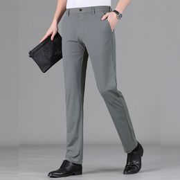 Mens Pants Summer Men Golf Casual Ice Silk Thin Style Straight Tube High Elasticity Clothes 230712