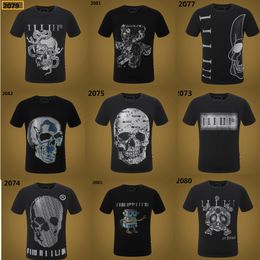 Phillip Plain Men Designer PP Skull Diamond T Shirt Short Sleeve Dollar Brown Bear Brand Tee O-Neck High Quality Skulls T-Shirt Tops FGPP1688