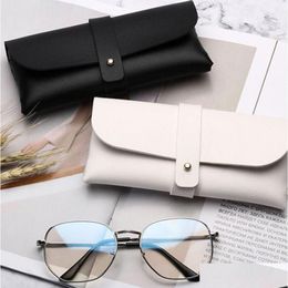 Sunglasses Cases Glasses Case Women Leather Soft Bag Fashion Portable Box Accessories Eyeglasses Drop Delivery Eyewear Dhayo