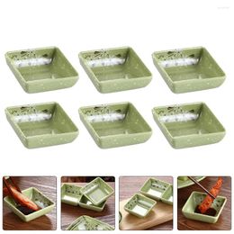 Dinnerware Sets 6 Pcs Seasoning Dish Japandi Decor Sauce Supply Household Spice Plate Dipping Multi-function Melamine