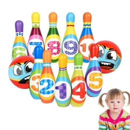 Sand Play Water Fun Kids Bowling Ball Multi Colored Active Game With Numbers Early Educational Toy Indoor Outdoor Games For 230713