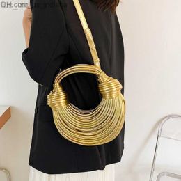 Evening Bags New and Unique Noodle Shape Designer Women's Luxury Brand Cross Shoulder Bag Women's Handbag Wallet Handbag Z230713