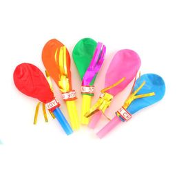 Whistle balloon gold wire whistle balloon toy cheer party supplies clown props floor stand toys