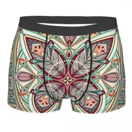 Underpants Burgundy Art Mandala Deco Cotton Panties Man Underwear Comfortable Shorts Boxer Briefs