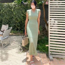 Casual Dresses Women's Summer V-neck High-end Temperament Korean Hepburn Ol Sling Retro Japanese Celebrities Fashion Party Two-piece Set