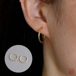 Hoop Earrings WOOZU 925 Sterling Silver Bohemian Simple Unique Huggies For Men Women Statement Fashion Punk Ear Buckle Jewellery