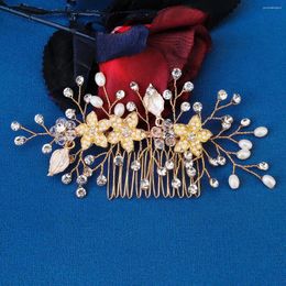 Headpieces Wedding Hair Jewellery Austrian Crystal Peals Combs Fashion Clips Accessories Handmade Women Head Ornaments