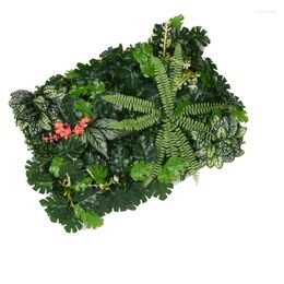 Decorative Flowers Artificial Green Wall 16x24inch Grass Panels Hedge Mats Backdrop Privacy Screen