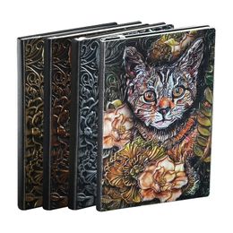 1pc Cat Star Man A5 Hardbound Retro Notebook Journal Notepad