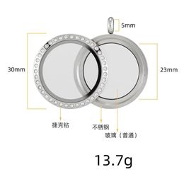 Medaglioni Novità Rotondo Cristallo magnetico Fai da te Memoria galleggiante Ciondolo medaglione vivente Regalo per ragazze Donne Figlia con Prskl 834 Q2 Dro Otsyg