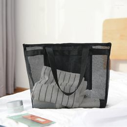 Storage Bags Outdoor Beach Mesh Bag Children Sand Away Foldable Portable Kid Toys Clothes Towel Toy Sundries Organiser