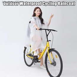 New Fashion Aldult Waterproof Raincoat Unisex Hooded Rain coat Outdoor Cycling Poncho Reusable Travel Hiking Bicycle Rainwear L230620