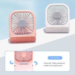 Electric Fans Hanging Neck Fans Mini Portable Folding USB Small Fan Mute Power Bank Portable Handheld Desktop Multi Function Charge Fan