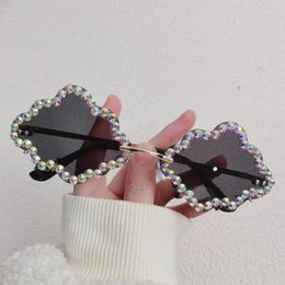 Sunglasses Mosengkw Funny Personality Cloudy Ocean Shade Glasses Luxury Diamond Women