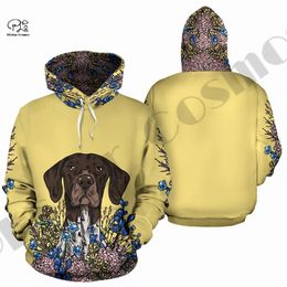 Men's Hoodies Sweatshirts PLstar Cosmos 3Dprint est Shorthaired Pointer Dog Harajuku Pullover Streetwear Unique Unisex ManWoman Casual HoodiesZip A3 230711